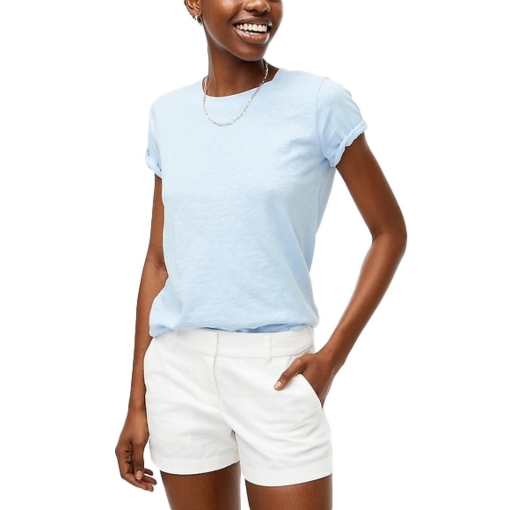 ❤️ J CREW classic Chino white Shorts Size 2